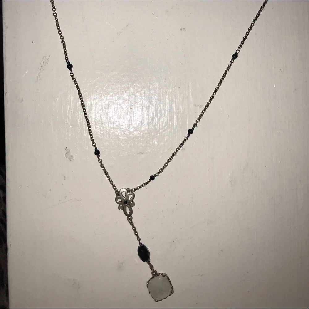 Pandora Mother of Pearl necklace with black beads